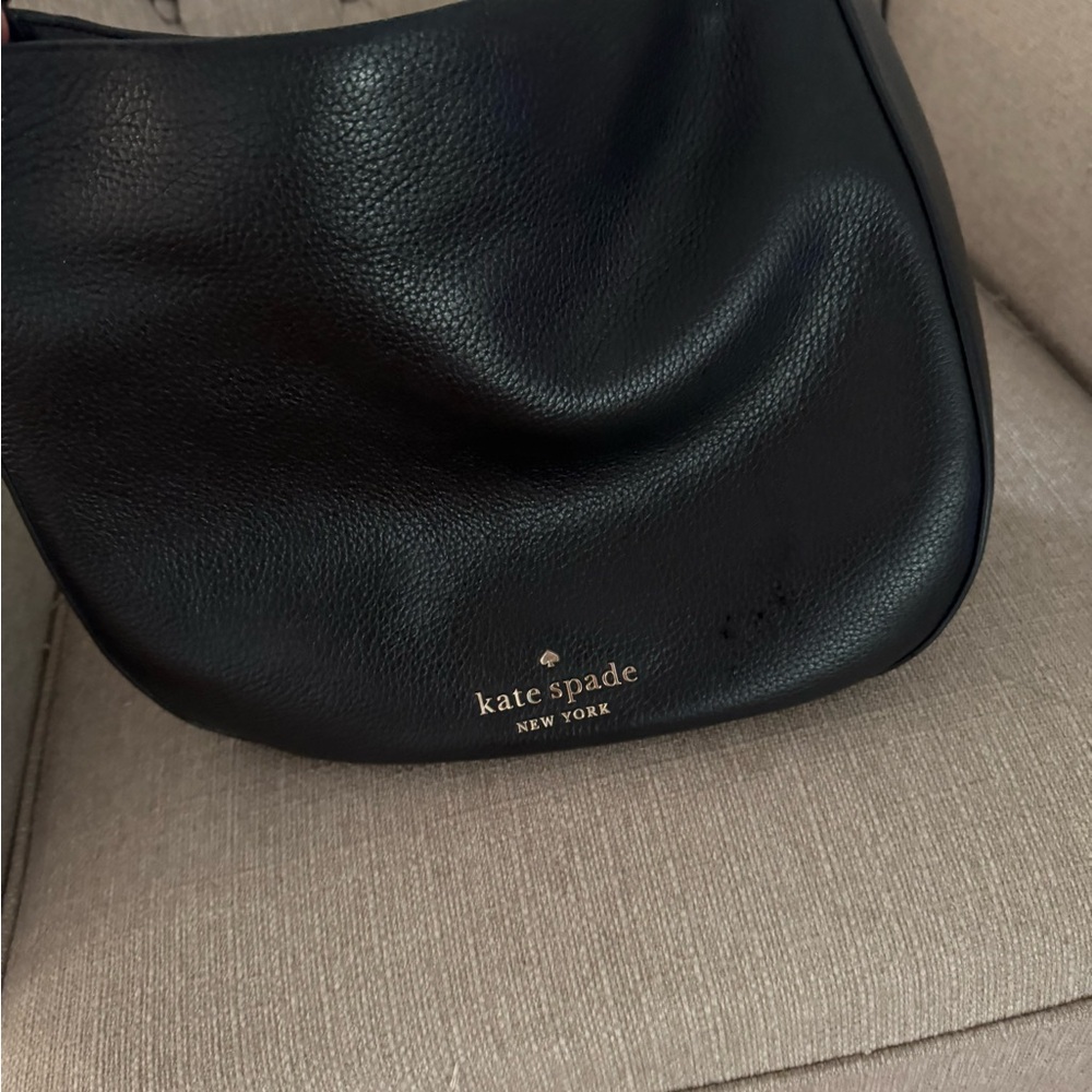 Kate Spade Elegant Black Leather Hobo Bag